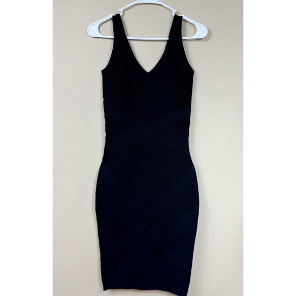 Dress The Population NWOT ‘Bria’ Bodycon Bandage Midi Dress in Black Size XS - Picture 3 of 6